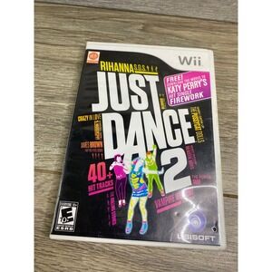 Just Dance 2 Nintendo Wii Ubisoft 2010 Video Game RVL-SD2E-USA-B0 White Case
